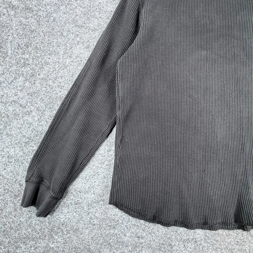 Levi's Long Sleeve Relaxed Thermal Shirt Mens Medium Black Crew Neck Pullover
